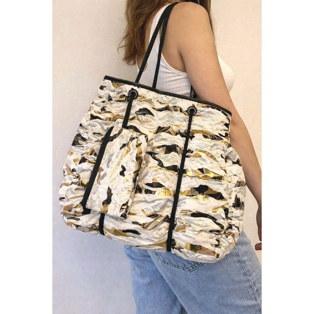 Mia Urban Expression Tote Bag Camo Nylon Large Shoulder Bag With Pouch Women
